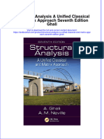 Download textbook Structural Analysis A Unified Classical And Matrix Approach Seventh Edition Ghali ebook all chapter pdf 