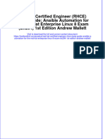 Download full chapter Red Hat Certified Engineer Rhce Study Guide Ansible Automation For The Red Hat Enterprise Linux 8 Exam Ex294 1St Edition Andrew Mallett pdf docx