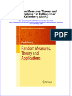 Textbook Random Measures Theory and Applications 1St Edition Olav Kallenberg Auth Ebook All Chapter PDF