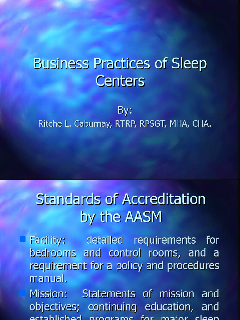 Accreditation Standards for Sleep Centers | PDF | Medical Specialties ...