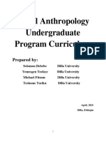 Validated Social Anthropology Curriculum