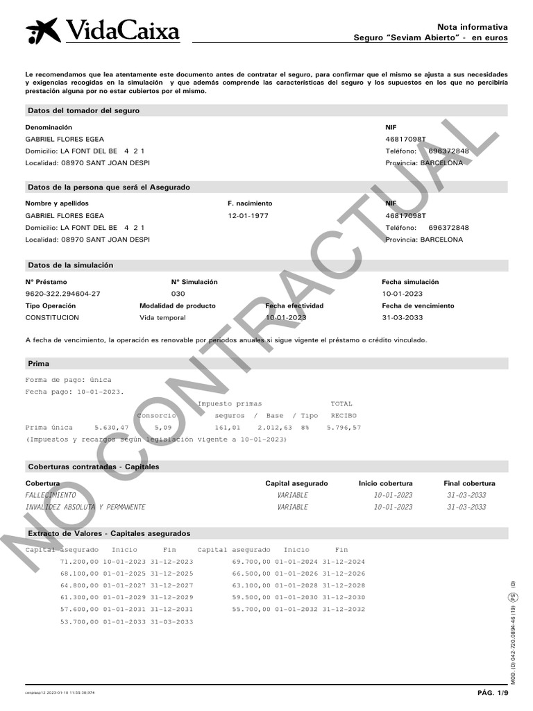 Seguro Seviam Abierto de Caixabank | PDF | Seguro | Póliza de seguros