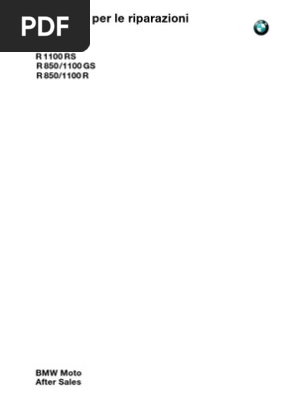 BMW R 850-1100 GS R RT RS - Manuale Officina | PDF