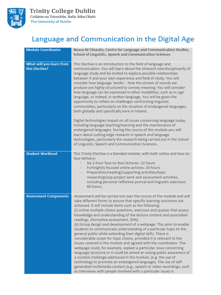 Language and Communication Today | PDF | Communication | Learning