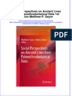 Textbook Social Perspectives On Ancient Lives From Paleoethnobotanical Data 1St Edition Matthew P Sayre Ebook All Chapter PDF