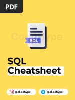 SQL Cheatsheet