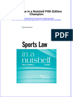 Download pdf Sports Law In A Nutshell Fifth Edition Champion ebook full chapter 
