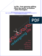 Textbook Redesigning Life How Genome Editing Will Transform The World 1St Edition John Parrington Ebook All Chapter PDF