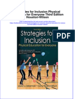 PDF Strategies For Inclusion Physical Education For Everyone Third Edition Houston Wilson Ebook Full Chapter