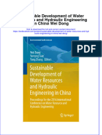Textbook Sustainable Development of Water Resources and Hydraulic Engineering in China Wei Dong Ebook All Chapter PDF