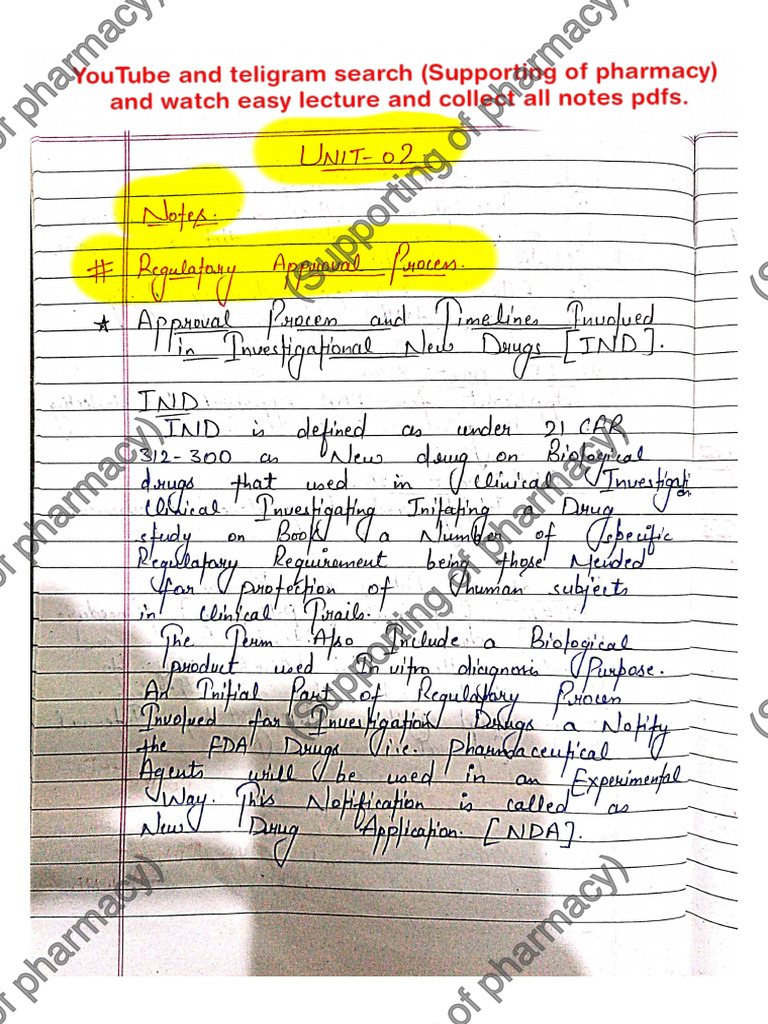 Regulatory Science (Unit-2) Bph8sem | PDF