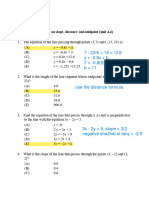 18. Slope, Distance and Midpoint