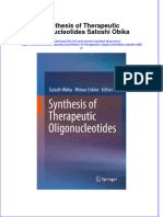Textbook Synthesis of Therapeutic Oligonucleotides Satoshi Obika Ebook All Chapter PDF