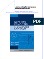 Download pdf Quantum Computing For Computer Scientists Mannucci ebook full chapter 