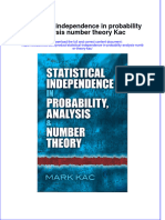 PDF Statistical Independence in Probability Analysis Number Theory Kac Ebook Full Chapter