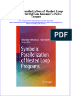 Textbook Symbolic Parallelization of Nested Loop Programs 1St Edition Alexandru Petru Tanase Ebook All Chapter PDF