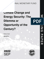 The Dilemma or Opportunity of Climate Change and Energy Security