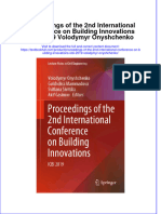 Full Chapter Proceedings of The 2Nd International Conference On Building Innovations Icbi 2019 Volodymyr Onyshchenko PDF