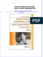Download pdf Small Animal Anesthesia And Pain Management A Color Handbook Ko ebook full chapter 