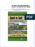 Download textbook Spoil To Soil Mine Site Rehabilitation And Revegetation 1St Edition N S Bolan ebook all chapter pdf 