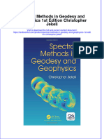 Textbook Spectral Methods in Geodesy and Geophysics 1St Edition Christopher Jekeli Ebook All Chapter PDF