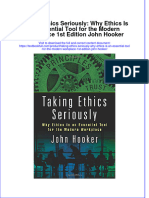 Textbook Taking Ethics Seriously Why Ethics Is An Essential Tool For The Modern Workplace 1St Edition John Hooker Ebook All Chapter PDF