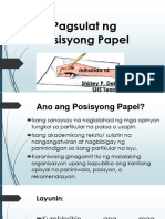 14.2pagsulat NG Posisyong Papel