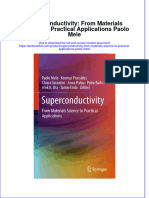 PDF Superconductivity From Materials Science To Practical Applications Paolo Mele Ebook Full Chapter