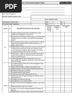 Reinforcement Inspection Checklist | PDF | Technology & Engineering
