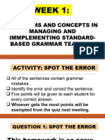 Teaching and Assessment of Grammar