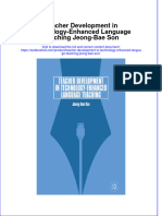 Textbook Teacher Development in Technology Enhanced Language Teaching Jeong Bae Son Ebook All Chapter PDF