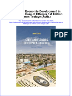 Textbook State and Economic Development in Africa The Case of Ethiopia 1St Edition Aaron Tesfaye Auth Ebook All Chapter PDF