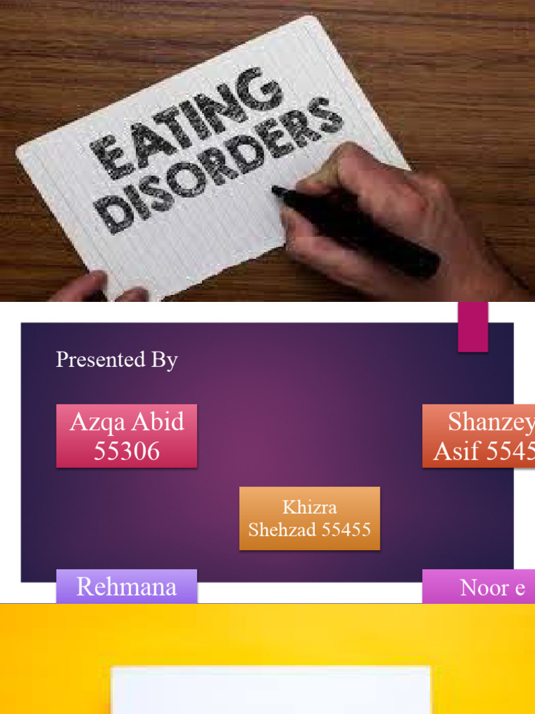 Final Eating and Feeding Disorders | PDF | Anorexia Nervosa | Bulimia ...