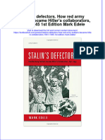 Textbook Stalins Defectors How Red Army Soldiers Became Hitlers Collaborators 1941 1945 1St Edition Mark Edele Ebook All Chapter PDF