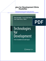 Textbook Technologies For Development Silvia Hostettler Ebook All Chapter PDF