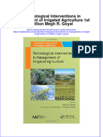 Textbook Technological Interventions in Management of Irrigated Agriculture 1St Edition Megh R Goyal Ebook All Chapter PDF