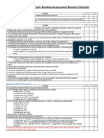 Y11 Analysis Assessment Checklist