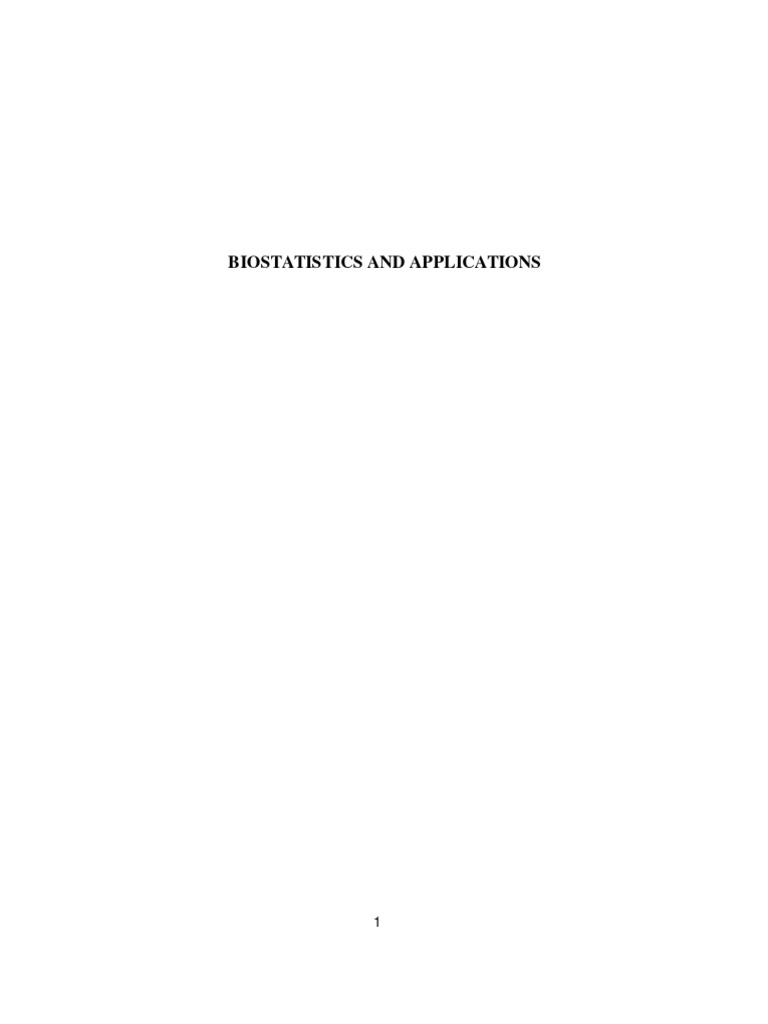 Biostatistics Book PDF Cohort Study Statistics