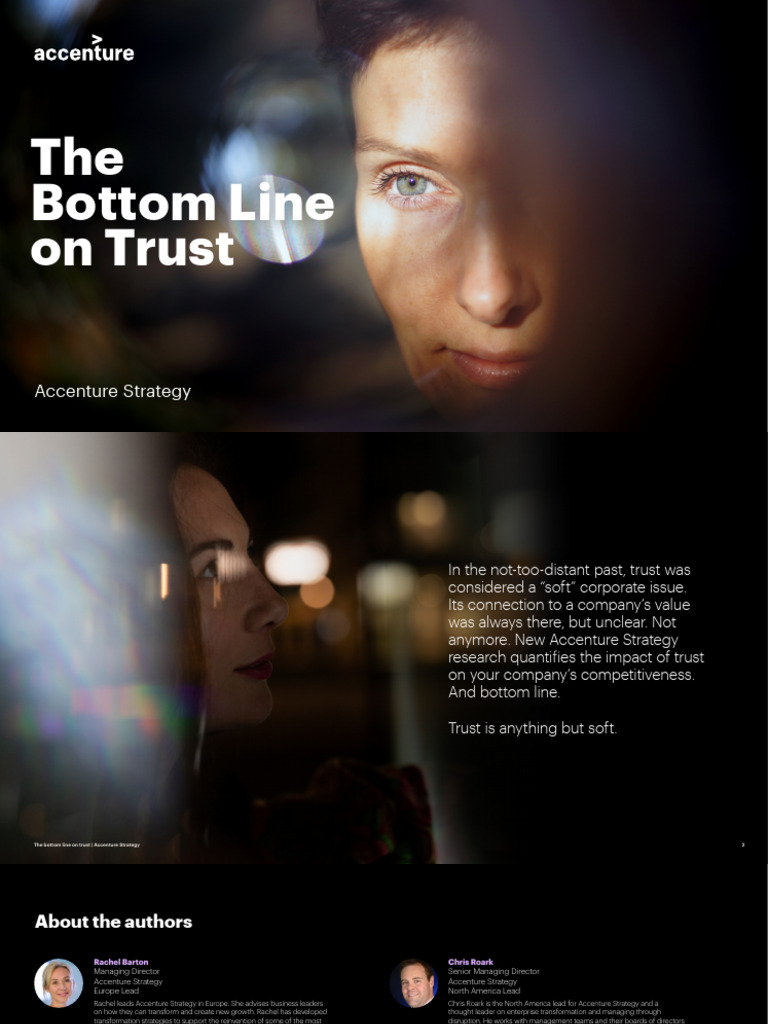 Accenture The Bottomline On Trust | PDF | Sustainability | Supply Chain