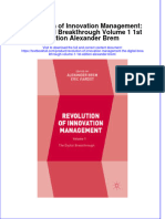 Textbook Revolution of Innovation Management The Digital Breakthrough Volume 1 1St Edition Alexander Brem Ebook All Chapter PDF