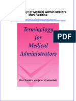 Textbook Terminology For Medical Administrators Mari Robbins Ebook All Chapter PDF