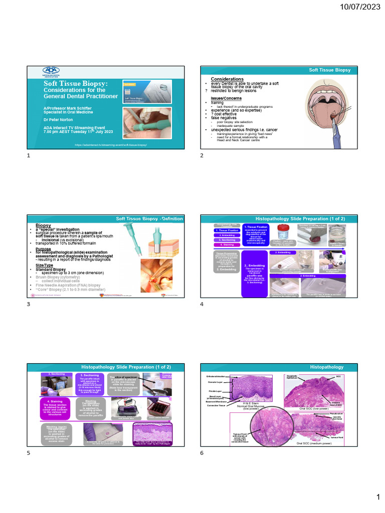 Soft Tissue Biopsy Guidelines for Dentists | PDF | Pathology | Biopsy