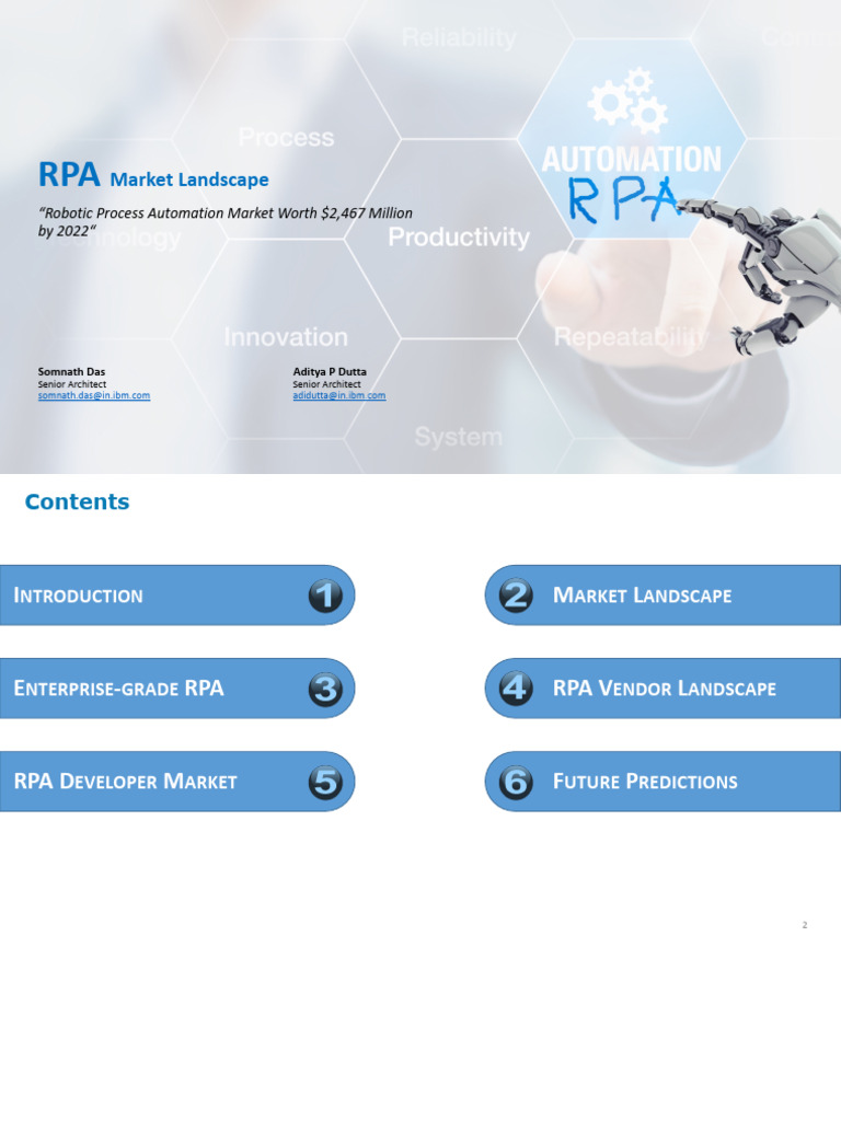 RPA Market Landscape and Vendor Insights | PDF | Automation ...