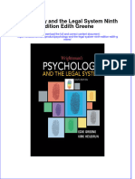 Full Chapter Psychology and The Legal System Ninth Edition Edith Greene PDF