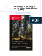 Full Chapter Routledge Handbook of The Study of The Commons 1St Edition Blake Hudson Editor PDF
