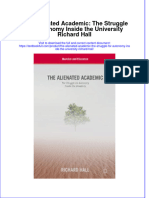 Textbook The Alienated Academic The Struggle For Autonomy Inside The University Richard Hall Ebook All Chapter PDF