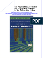 Download textbook The American Psychiatric Association Publishing Textbook Of Forensic Psychiatry 3Rd Edition Liza H Gold ebook all chapter pdf 
