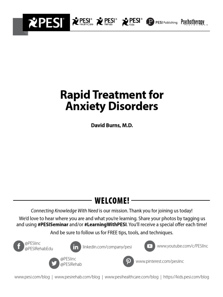 Manual Rapid Treatment Anxiety Disorders | PDF | Psychotherapy | Anxiety