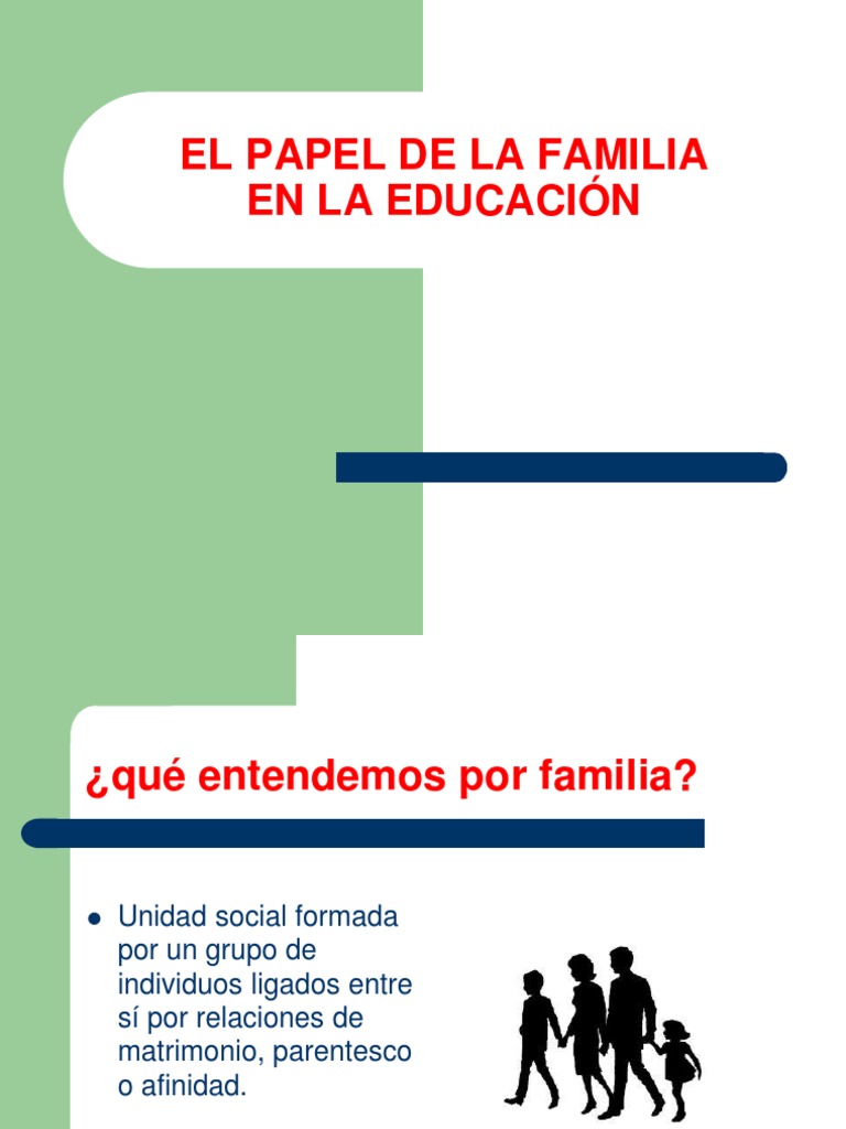 El Papel de La Familia en La Educación | PDF | Familia | Adultos