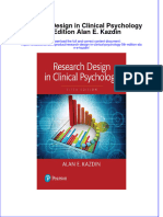 PDF Research Design in Clinical Psychology 5Th Edition Alan E Kazdin Ebook Full Chapter